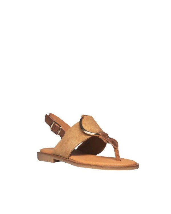RKS Sandalias De dedo Abiertas Mujer Marrón MUSAKA 01