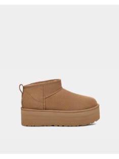Botas australianas femininas com plataforma castanha