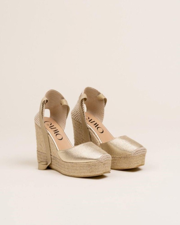  Sandalias Alpargatas Mujer Gaimo Oro TEDIE