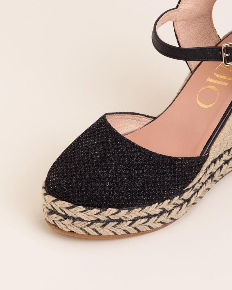  Sandalias Alpargatas Mujer Gaimo Negro TIRI