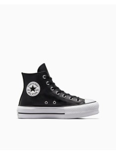 Zapatillas de mujer en color negro Converse piel, modelo Chuck Taylor All Star, clásico y duradero