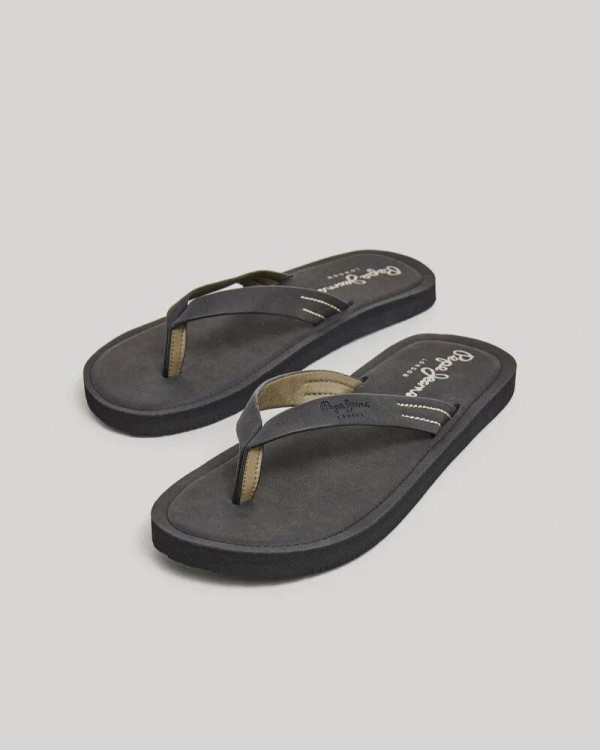  Sandalias Abiertas Chancletas Hombre PEPE JEANS Negro PMS70141 SURF ISLAND