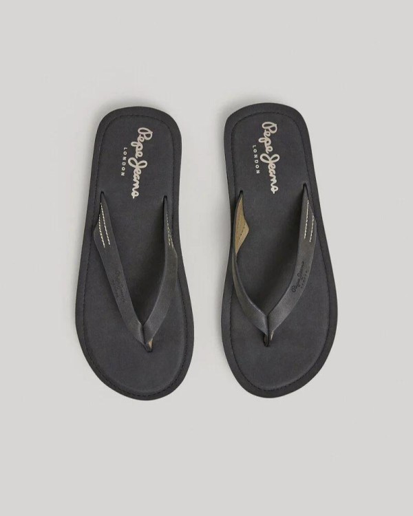  Sandalias Abiertas Chancletas Hombre PEPE JEANS Negro PMS70141 SURF ISLAND