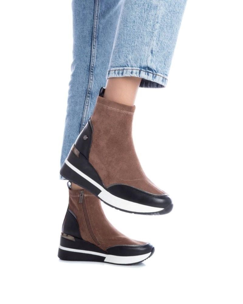 XTI Zapatillas Altas Mujer Taupe 141576