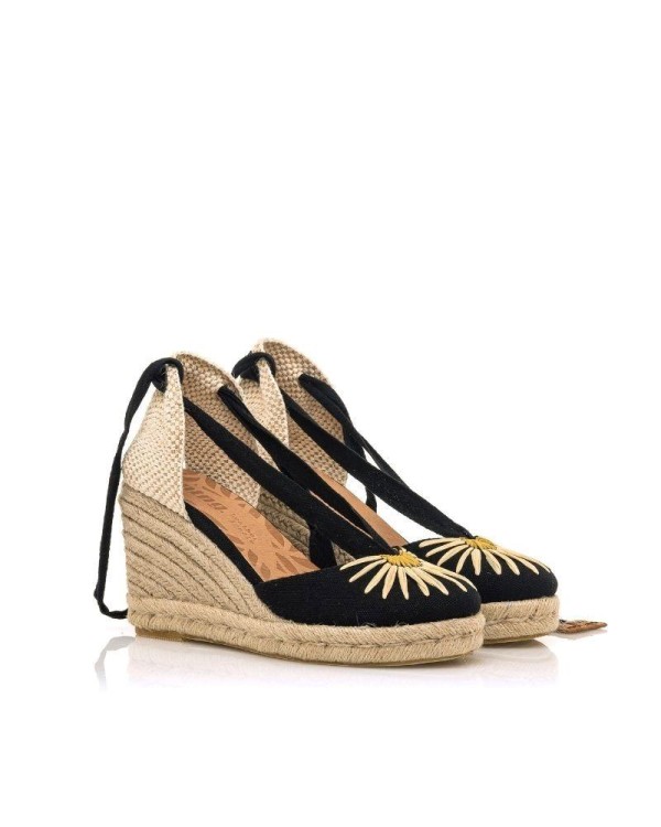  Sandalias Alpargatas Mujer MUSTANG Negro 52799