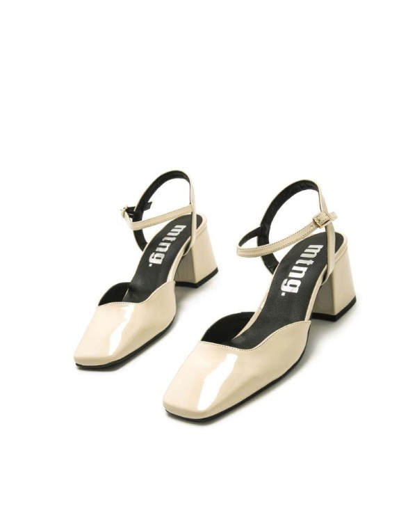 Sandalias De Tacón Cerradas Mujer Beige 59669 ROSALIE