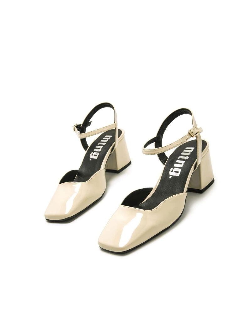 Sandalias De Tacón Cerradas Mujer Beige 59669 ROSALIE