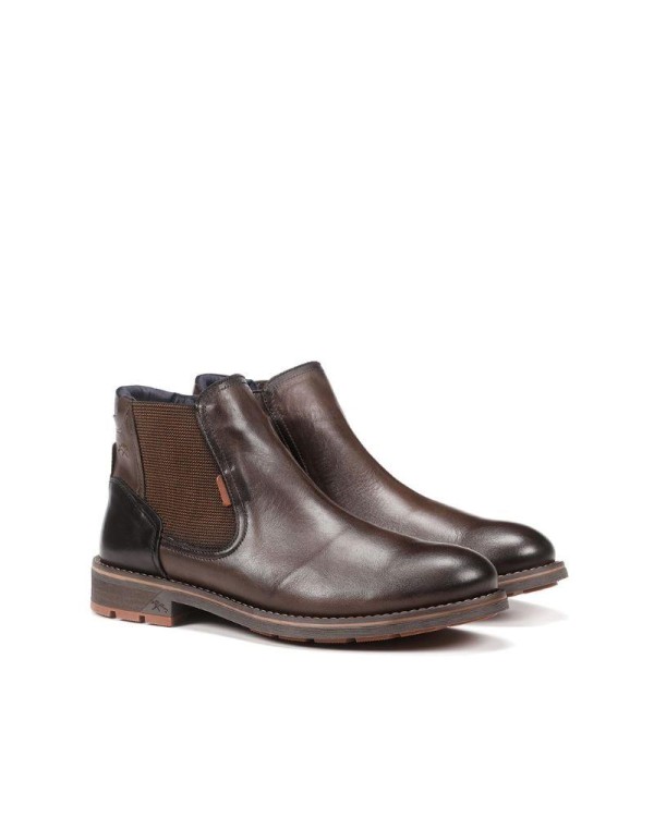 FLUCHOS Botins Chelsea Hombre Castanho F1343 Made In Spain.