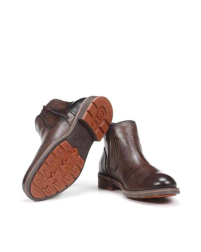 FLUCHOS Botines Chelsea Hombre Marrón F1343 Made In Spain.
