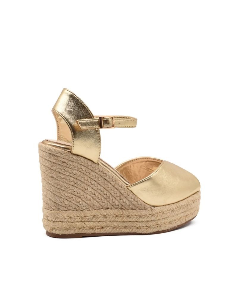  Sandalias Alpargatas Mujer Azarey Oro 494H404M