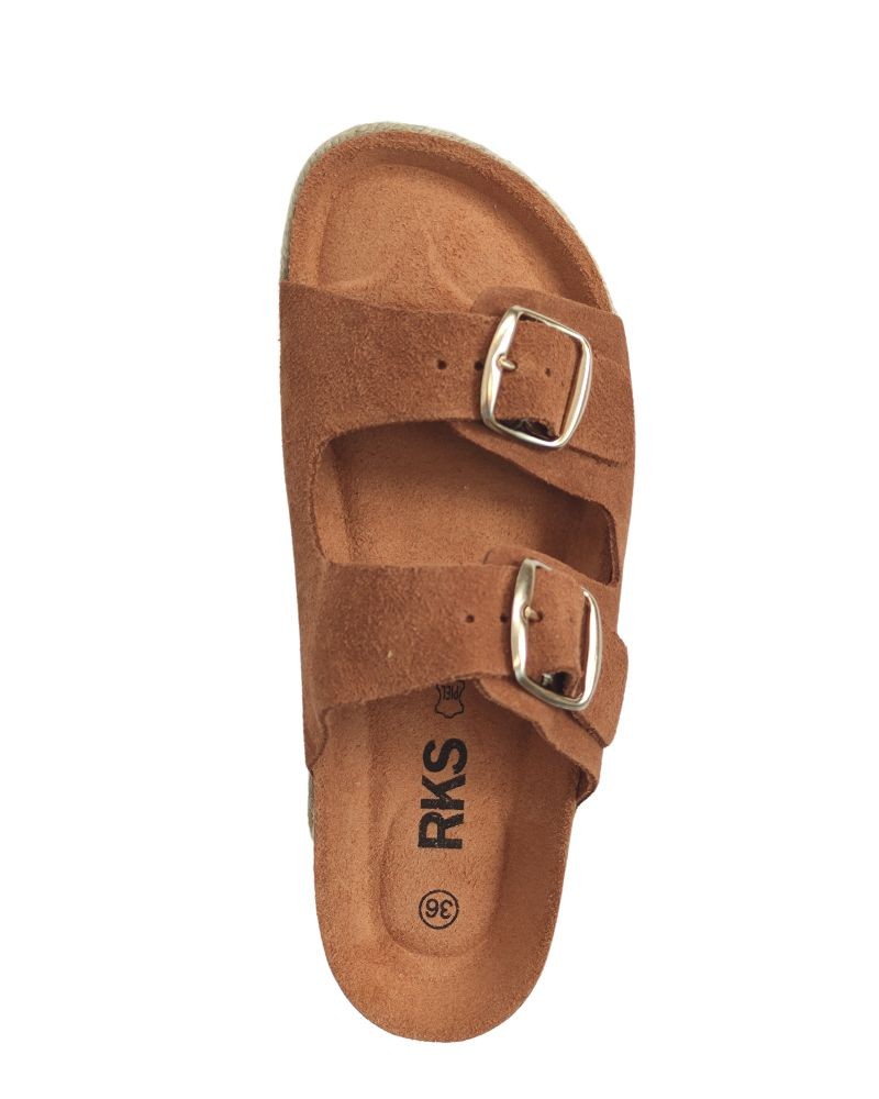 Sandalias Abertas Mulher RKS Castanho 11913
