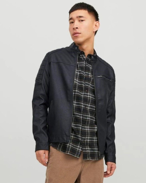 JACK AND JONES Abrigos Manga larga Hombre Negro 12147218 ROCKY