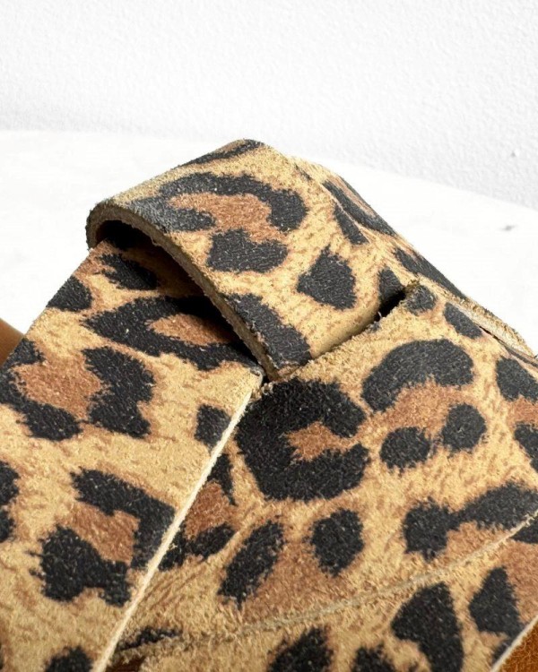 Sandálias Abertas Mulher RKS Animal Print 5540