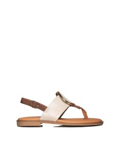 Sandalias de dedo doradas RKS, brillantes y sofisticadas