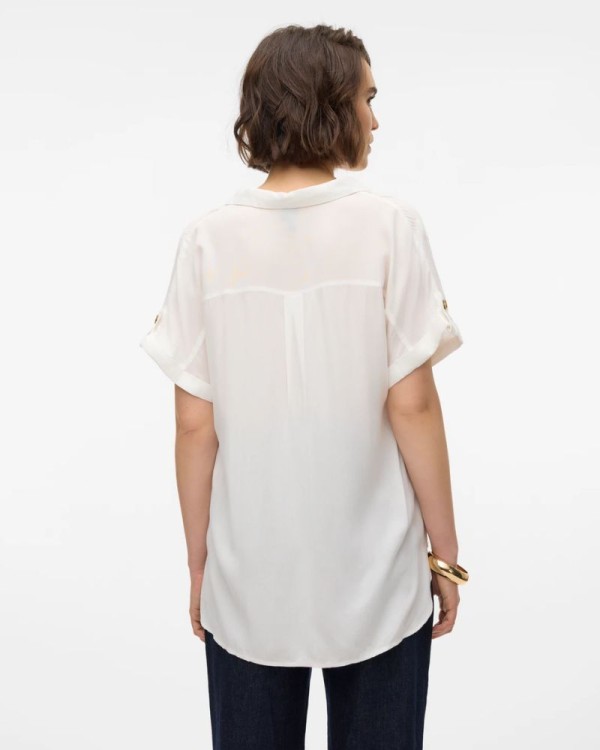 VERO MODA Camisas Manga corta Mujer Blanco 10310139 BUMPY