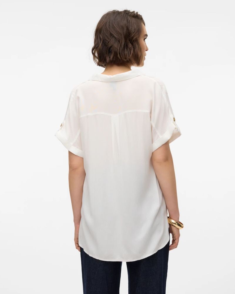 VERO MODA Camisas Manga corta Mujer Blanco 10310139 BUMPY