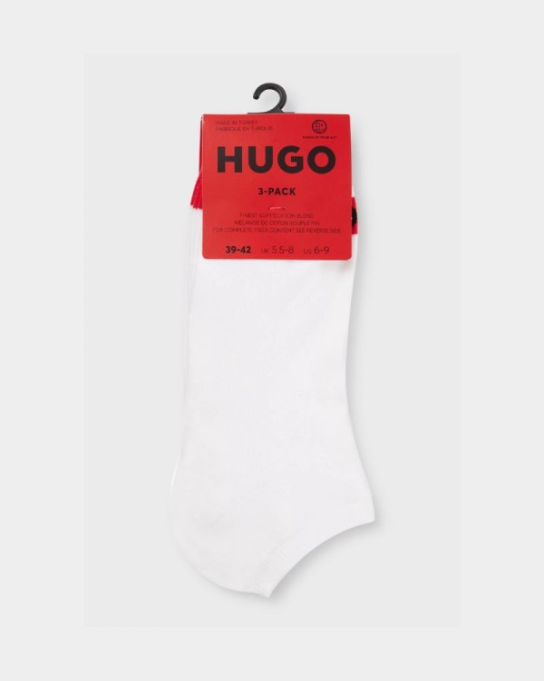Meias Homem HUGO Branco 50514916 3P LC PLUSH TAPE CC