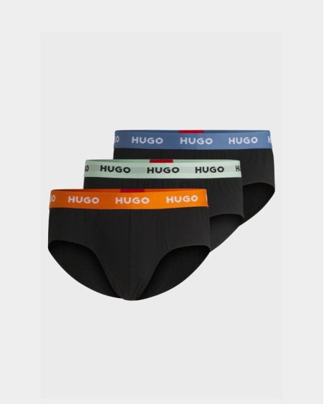  Ropa interior Slips Hombre HUGO Negro 50517879 HIPBRIEF TRIPLETPACK
