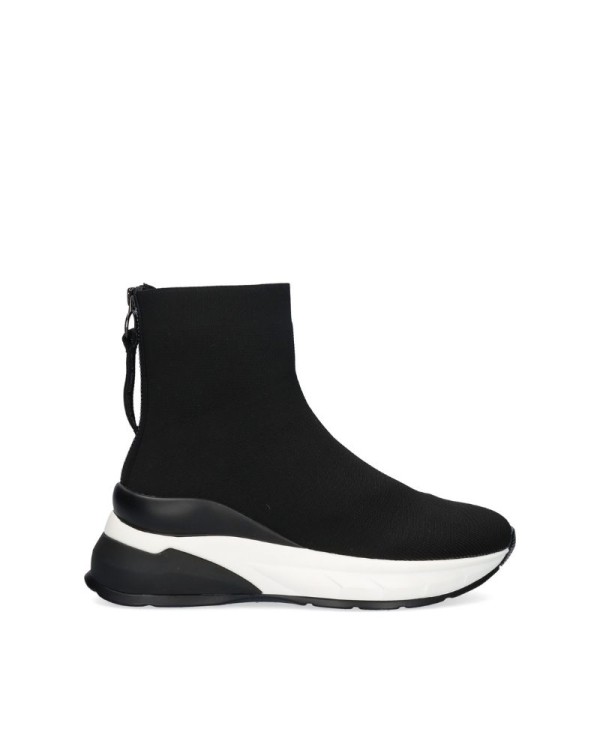 Zapatillas altas de mujer en negro Exe, estilo casual con un diseño elegante