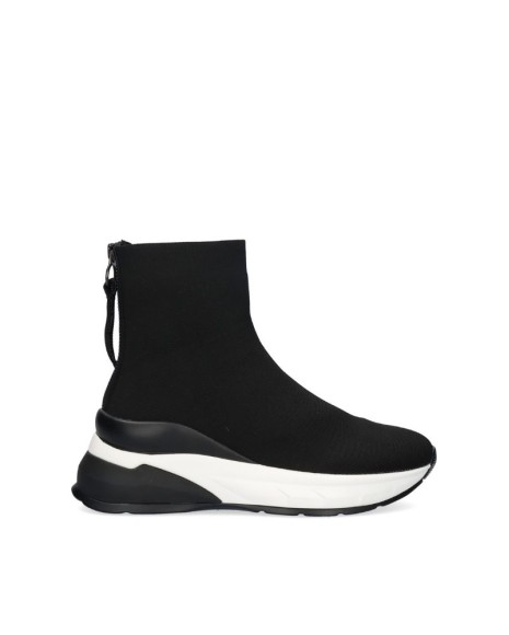 Zapatillas altas de mujer en negro Exe, estilo casual con un diseño elegante