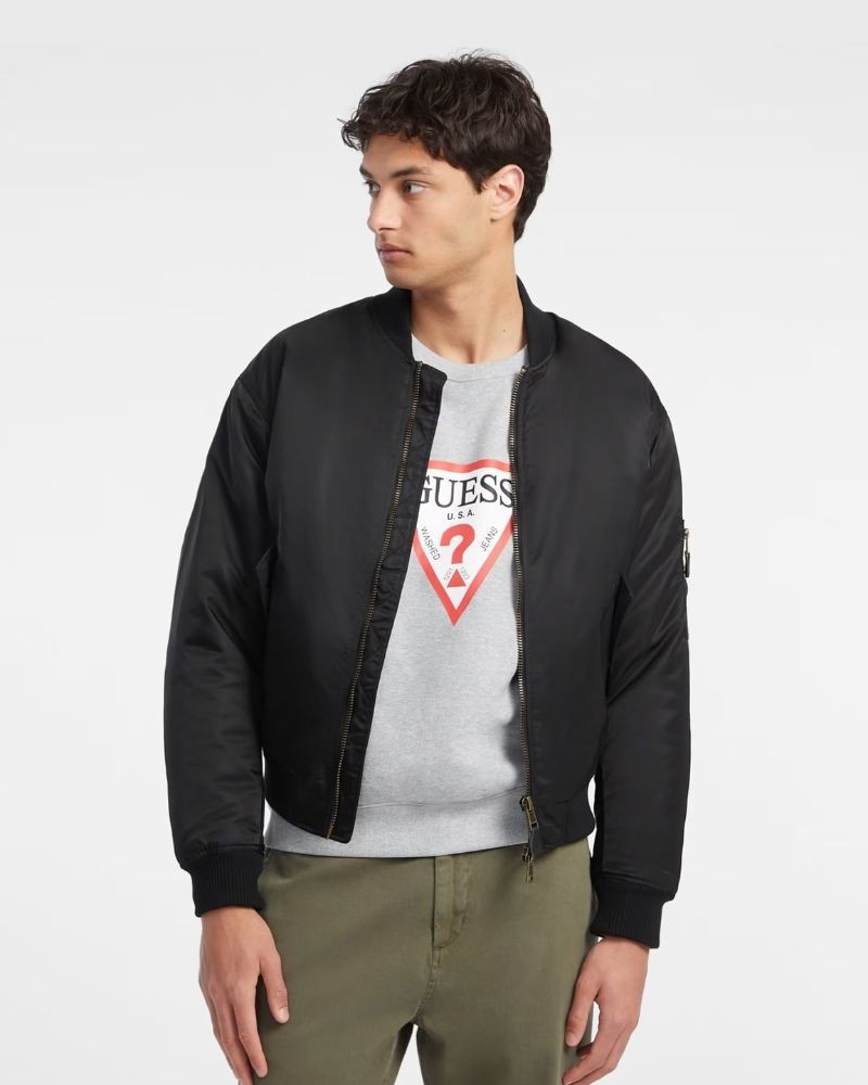 GUESS Abrigos Manga larga Hombre Negro M4YL01 WG932