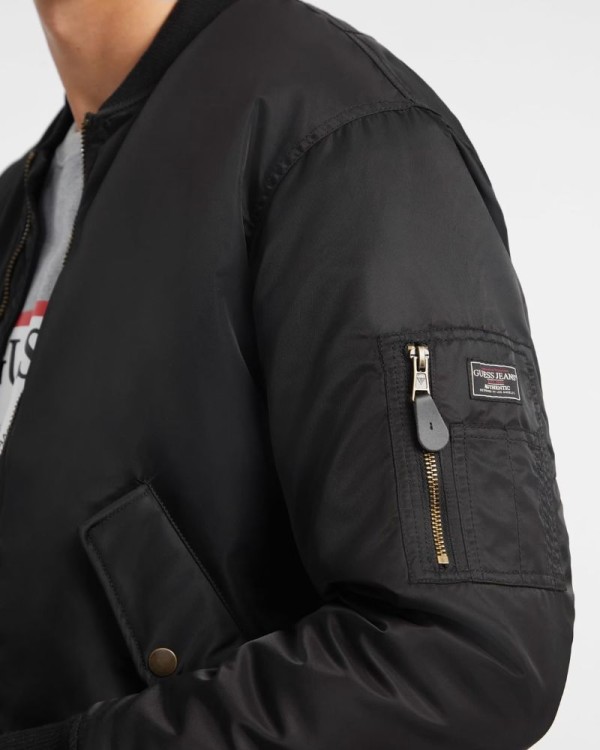 GUESS Abrigos Manga larga Hombre Negro M4YL01 WG932