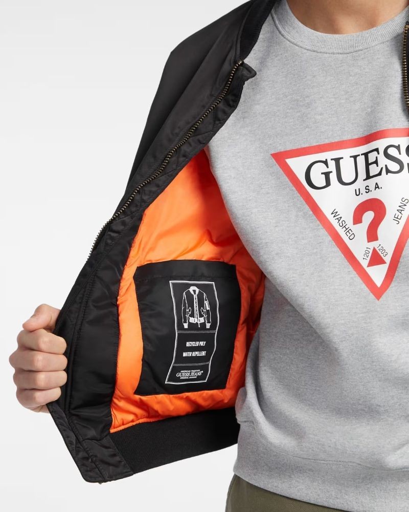 GUESS Abrigos Manga larga Hombre Negro M4YL01 WG932