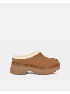 Sapatos de Pele Australianos Mulher UGG Castanho 1162510 HEIGHTS COZY CLOG