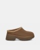 Sapatos de Pele Australianos Mulher UGG Castanho 1162510 HEIGHTS COZY CLOG