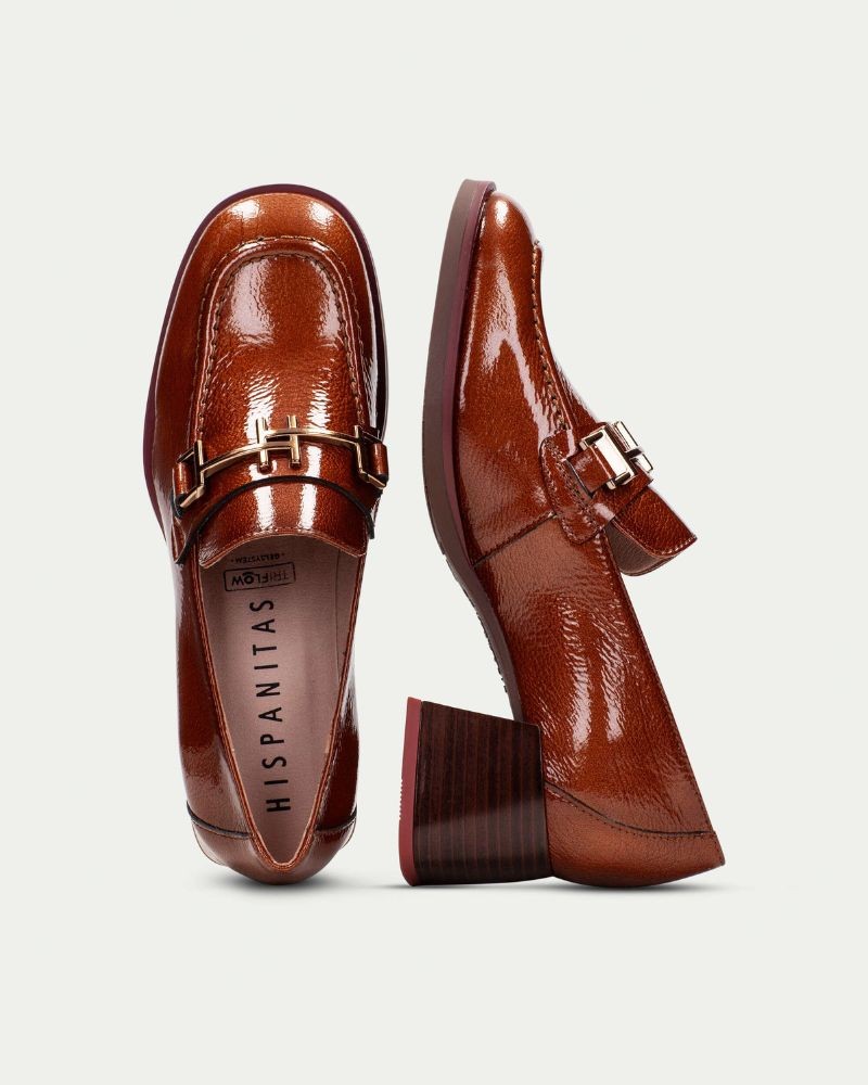 Sapatos Mocassins Mulher Hispanitas Castanho HI243590