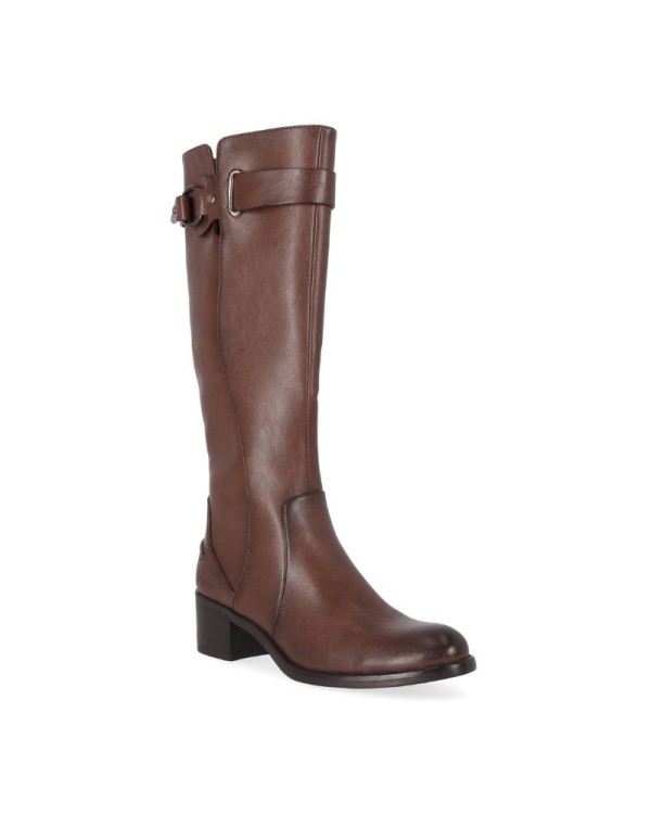 Botas altas femininas Chika castanhas