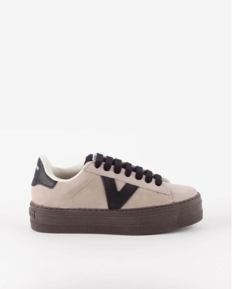 VICTORIA Zapatillas Bajas Mujer Beige 1092171 Made In Spain.