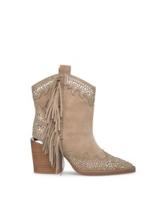 ALMA EN PENA Botines Cowboy Mujer Beige I240510