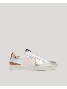 Zapatillas blancas de mujer Pepe Jeans Lane Sweet, diseño femenino y versátil