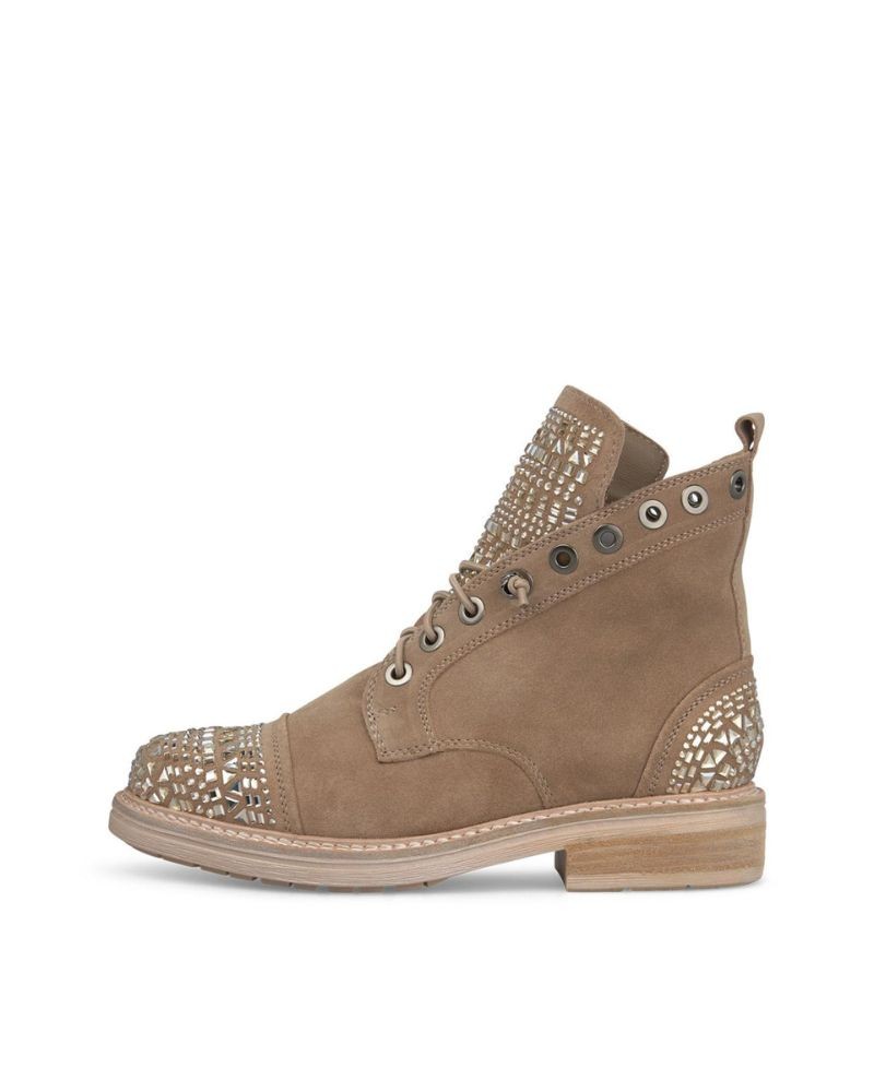 ALMA EN PENA Botines Militares Mujer Taupe I240754
