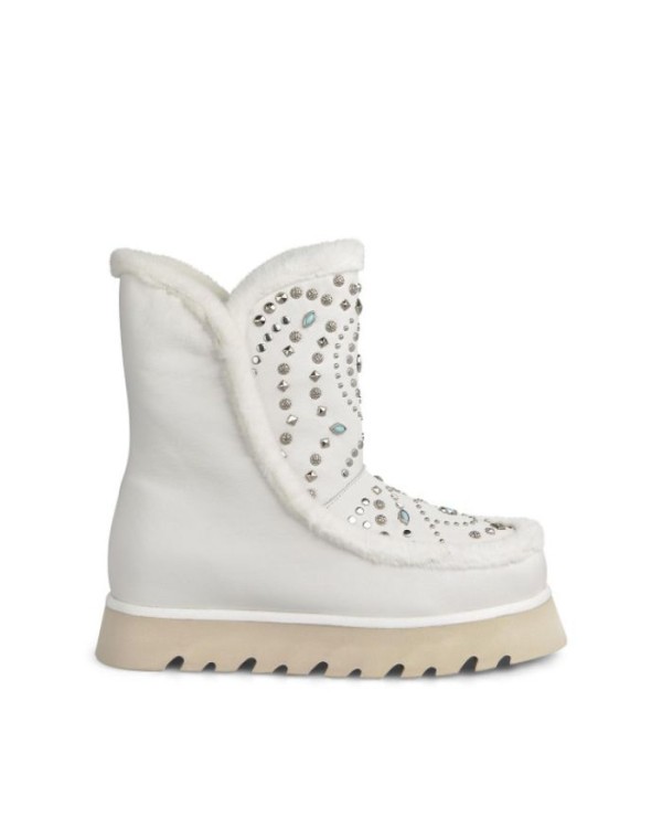 botas de pelo alma en pena mujer blancas