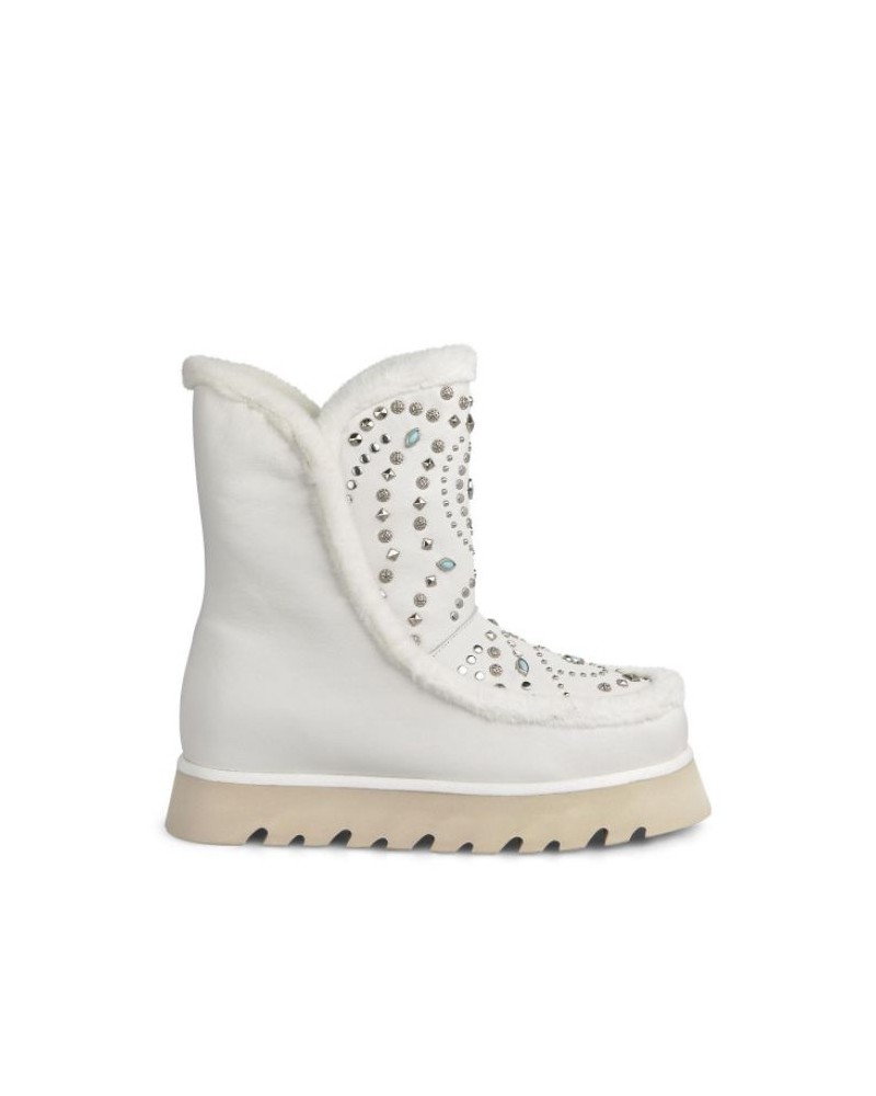 botas de pelo alma en pena mujer blancas