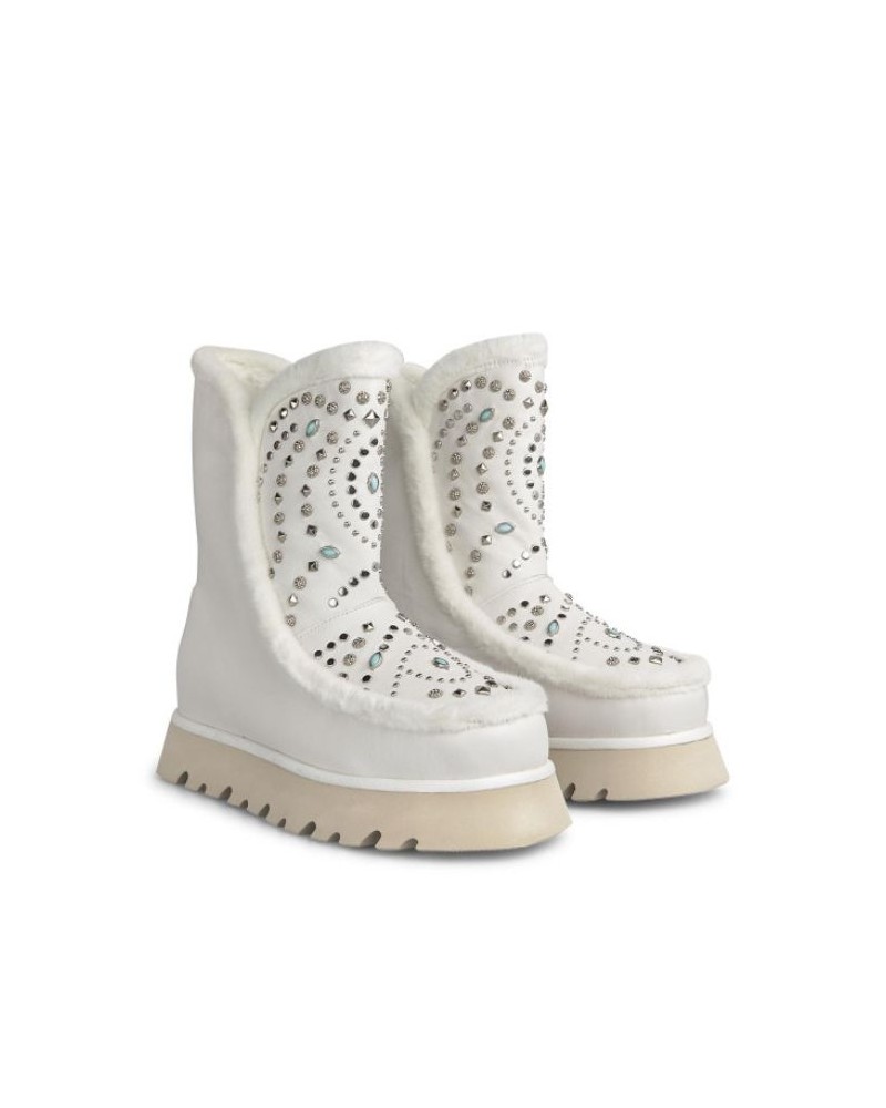 Botas de pelo Alma en Pena mujer blancas