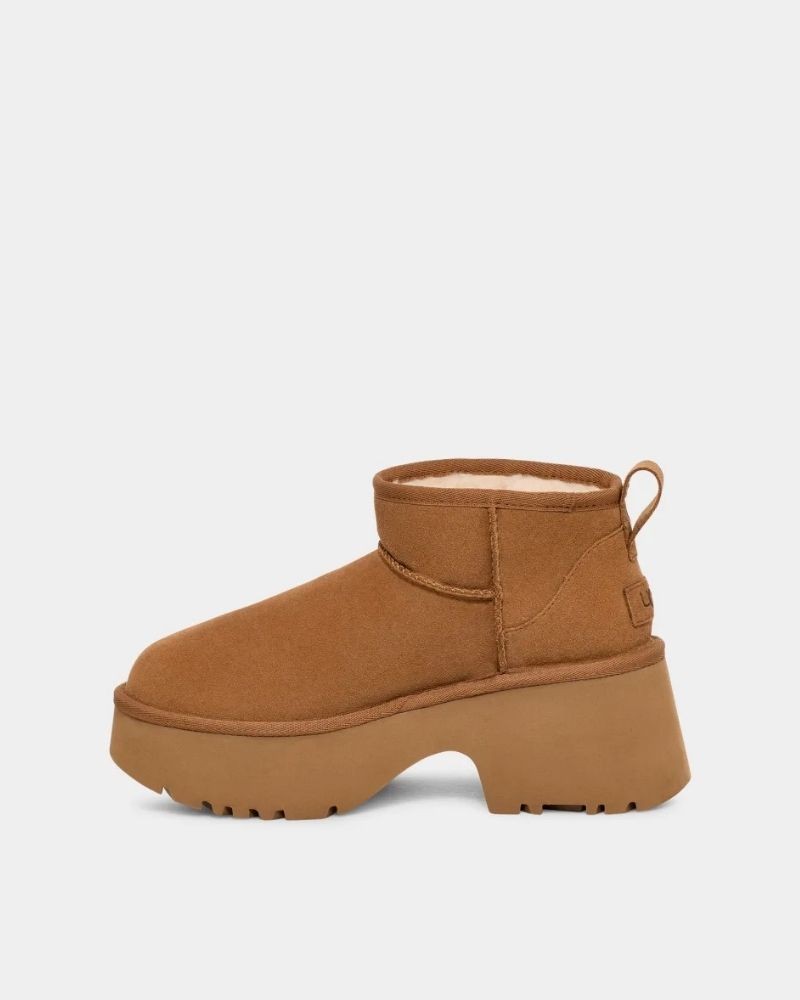 Botas de Pele Australiana Mulher UGG Castanho 1158311 CLASSIC ULTRA MINI NEW HEIGHTS