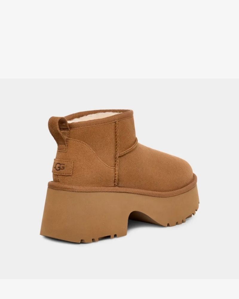 Botas de Pele Australiana Mulher UGG Castanho 1158311 CLASSIC ULTRA MINI NEW HEIGHTS