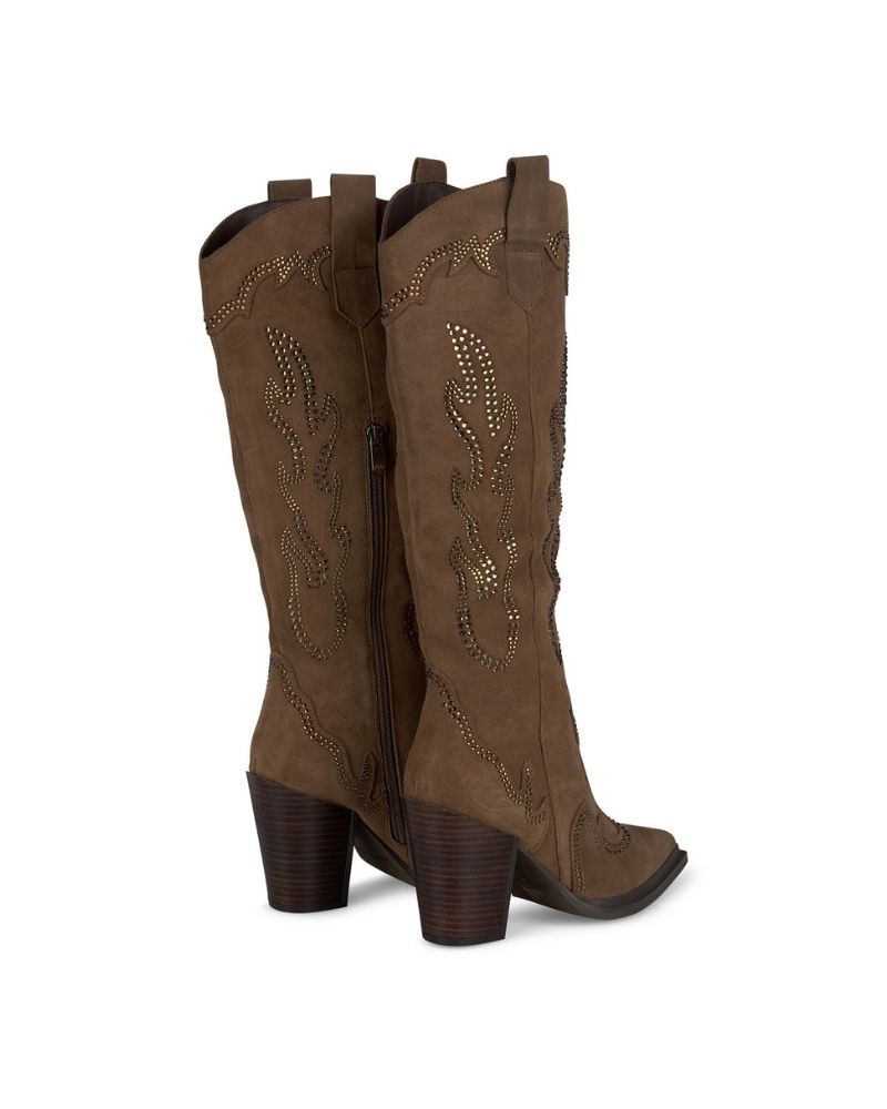 Botas Cowboy Altas para Mulher ALMA EN PENA Marrom I240563