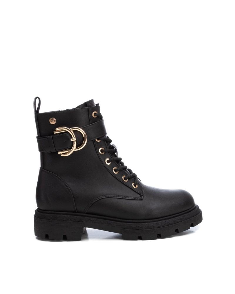 botas negras xti militares de mujer para combinar