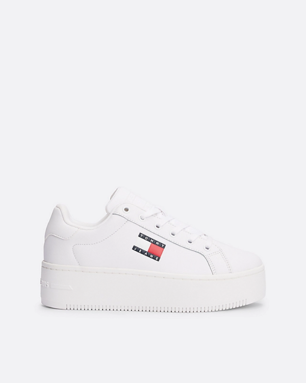 Zapatillas bajas blancas de mujer Tommy Hilfiger modernas, diseño actual