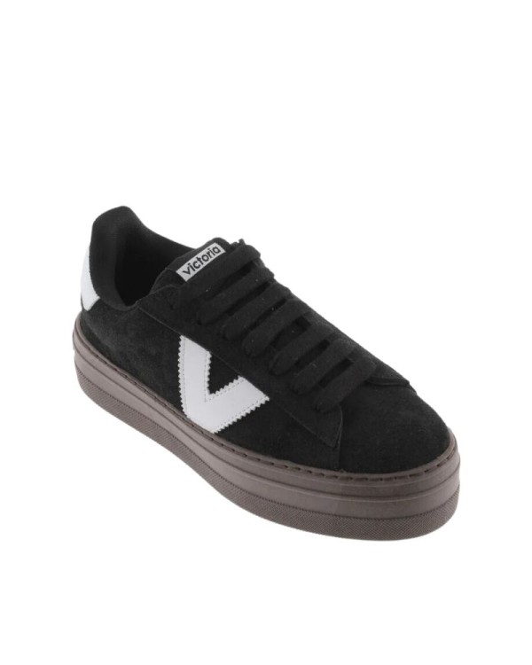 VICTORIA Zapatillas Bajas Mujer Negro 1092171 Made In Spain.