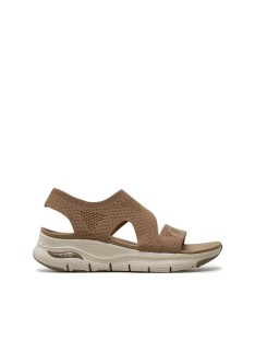  Sandalias Abiertas Fascitis plantar Mujer SKECHERS Marrón 119458 ARCH FIT BRIGHTEST DAY
