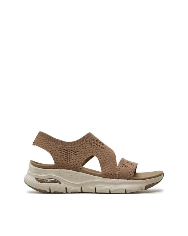  Sandalias Abiertas Fascitis plantar Mujer SKECHERS Marrón 119458 ARCH FIT BRIGHTEST DAY