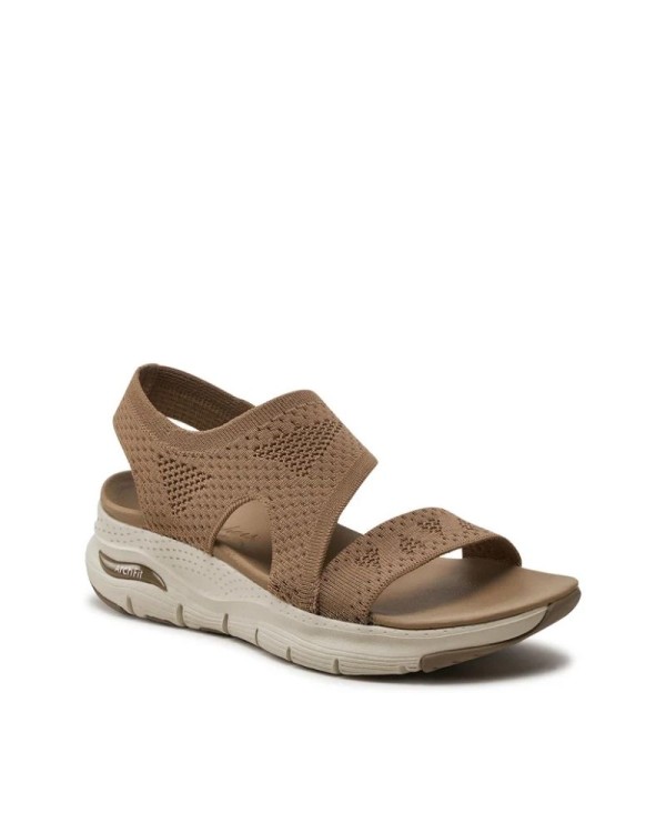  Sandalias Abiertas Fascitis plantar Mujer SKECHERS Marrón 119458 ARCH FIT BRIGHTEST DAY