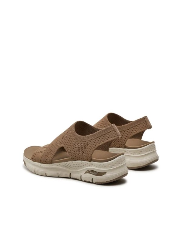  Sandalias Abiertas Fascitis plantar Mujer SKECHERS Marrón 119458 ARCH FIT BRIGHTEST DAY