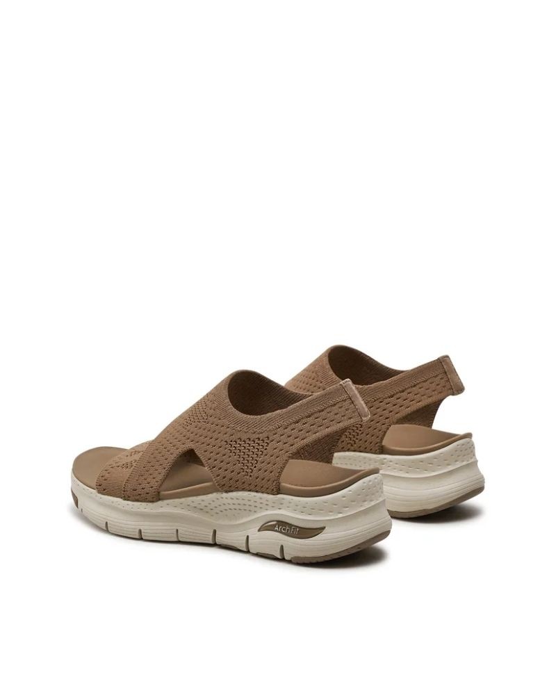  Sandalias Abiertas Fascitis plantar Mujer SKECHERS Marrón 119458 ARCH FIT BRIGHTEST DAY