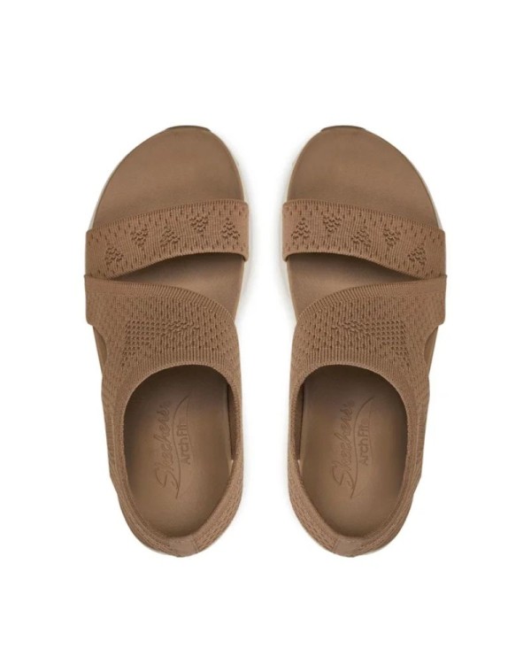  Sandalias Abiertas Fascitis plantar Mujer SKECHERS Marrón 119458 ARCH FIT BRIGHTEST DAY